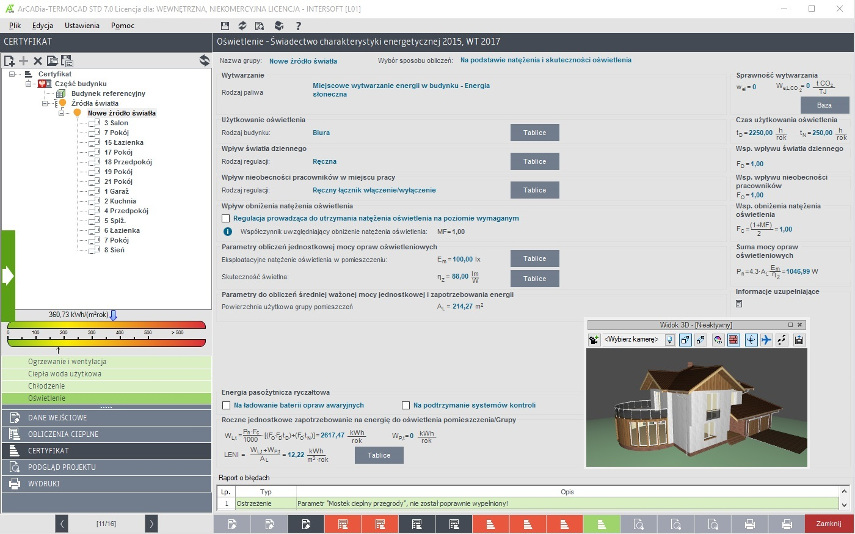 ArCADia-TERMOCAD STD - program wykonuje �wiadectwa energetyczne