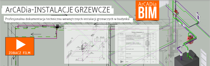 Film szkoleniowy z obs�ugi programu ArCADia-INSTALACJE GRZEWCZE.