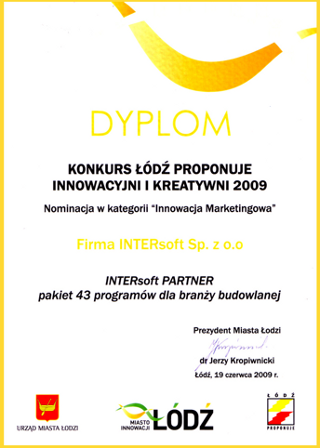 Nominacja dla firmy INTERsoft w kategorii: "Innowacja Marketingowa" otrzyma� pakiet INTERsoft Partner